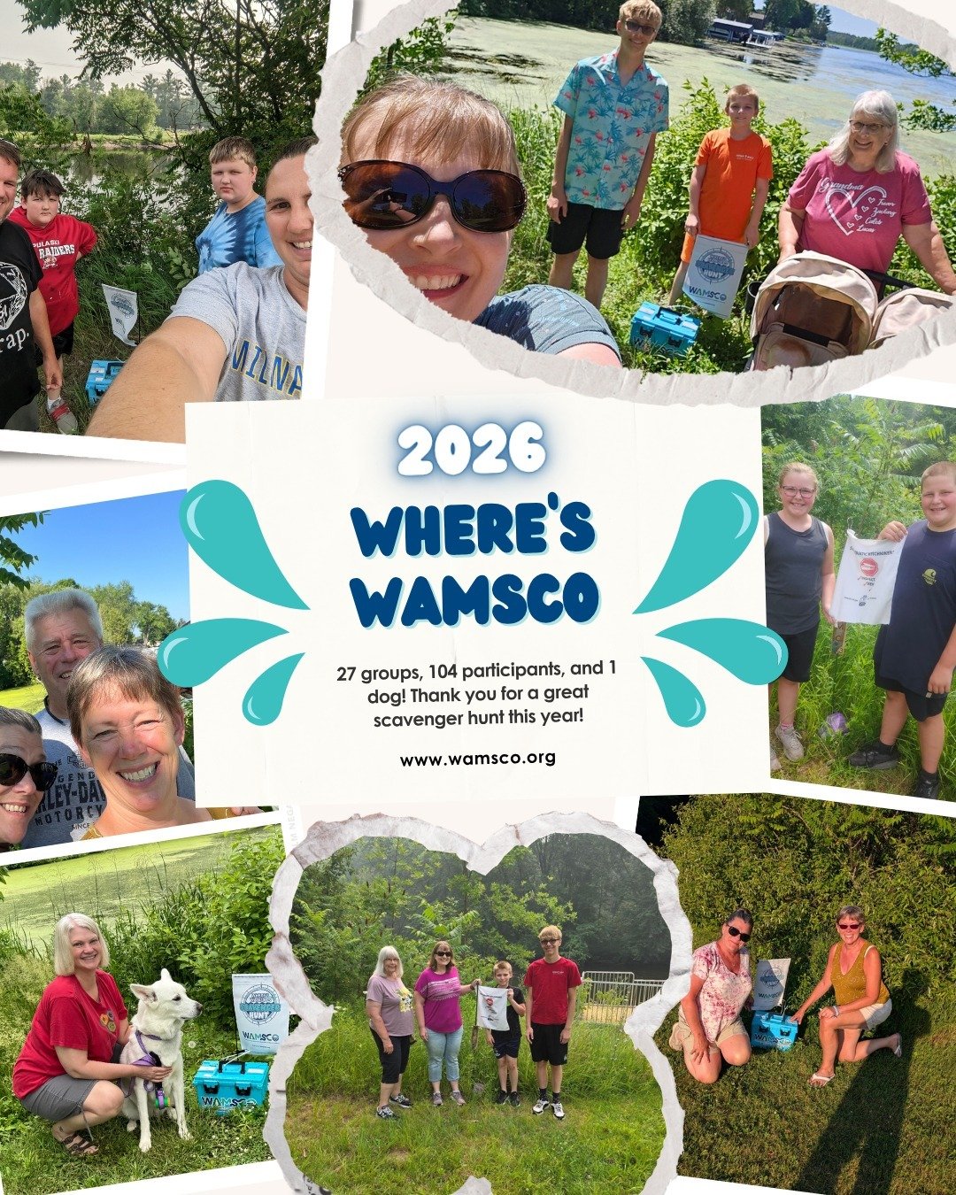 What an incredible 5th Annual Where's WAMSCO Scavenger Hunt! 🎉

A huge THANK YOU to everyone who participated this year! We had 27 teams with 104 participants (plus one very enthusiastic four-legged teammate 🐶) exploring our waterways and having fu