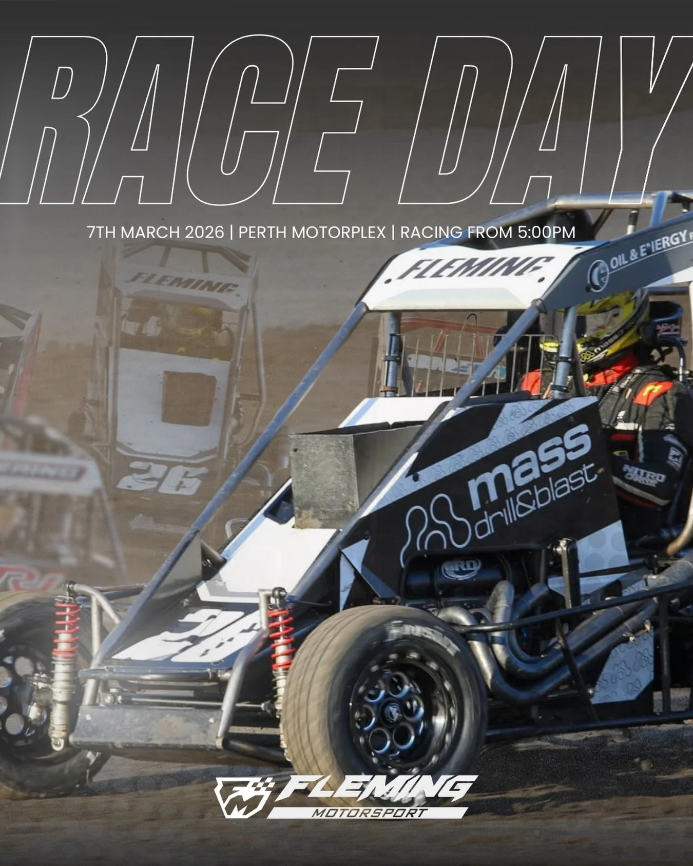Get up it's race day! 

Tonight we're back at Perth Motorplex for the Neville Lance Challenge. Stay tuned for all the updates. 

We also have shirts ($35) and hoodies ($50) available for purchase tonight! 

PLUS come and see us to collect your driver