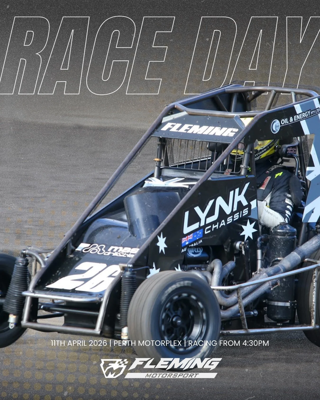 Get up it's race day! 

Tonight we're back at Perth Motorplex. Stay tuned for all the updates. 

Engine starts: 4:15PM
Heat Races: 6:00PM
Dash: 7:10PM
Feature Race: 8:50PM

Can&rsquo;t make it to the track? Catch all the action live on Clay-Per-View 