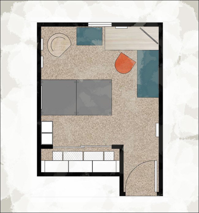 RENDERED FURNITURE PLAN