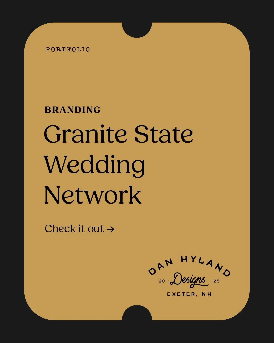 The Granite State Wedding Network is a group of local wedding professionals looking to connect, celebrate, and elevate the wedding industry talent.

The network approached us to create a logo for this newly founded venture. They needed something that