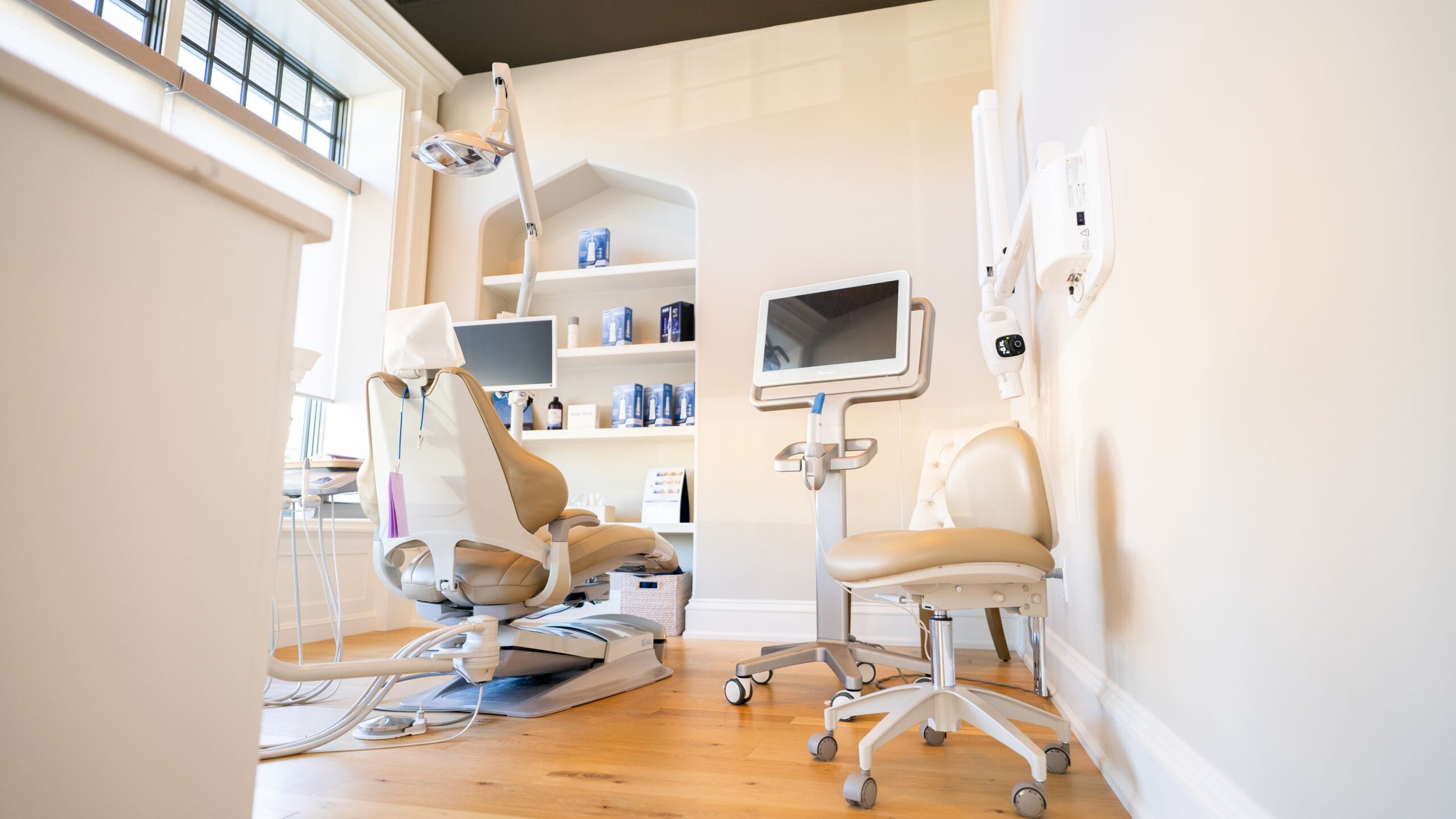 Main Line Dental Club exam room design and cabinetry, Pennsylvania dental office design