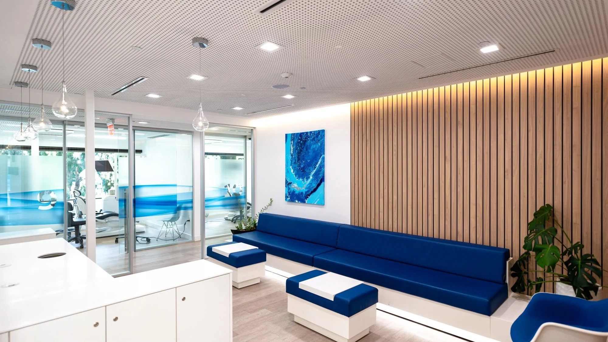 california dublin waiting area cabinetry