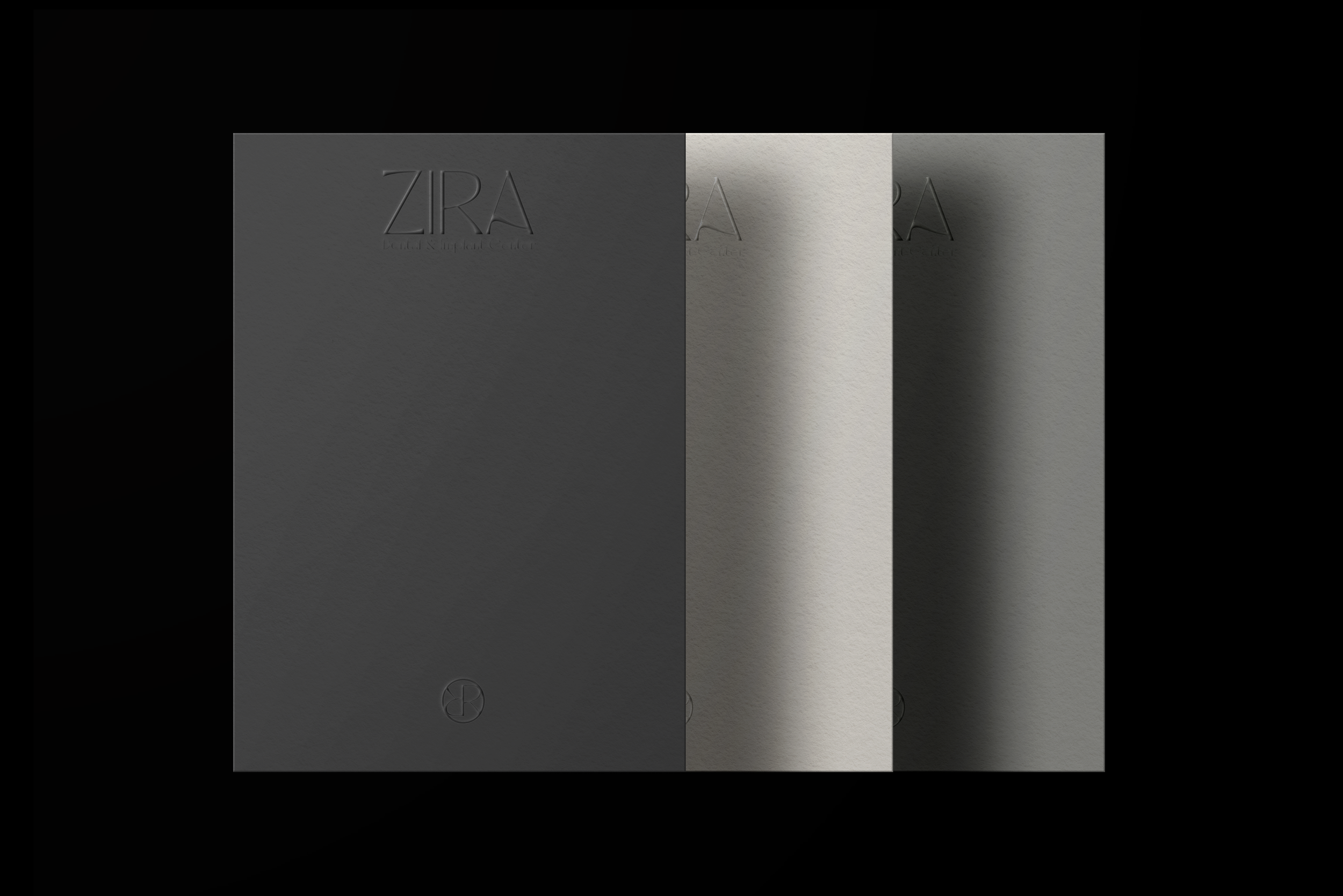 Three Zara cosmetics boxes in black, cream, and gray colors on a black background.