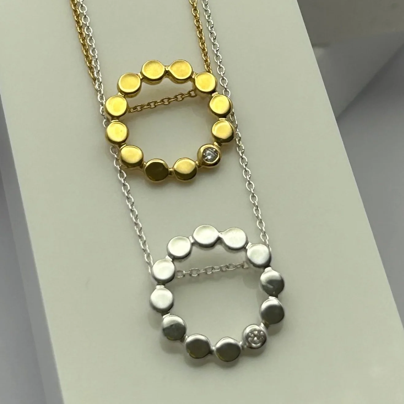Lustre and Love Circles Necklace