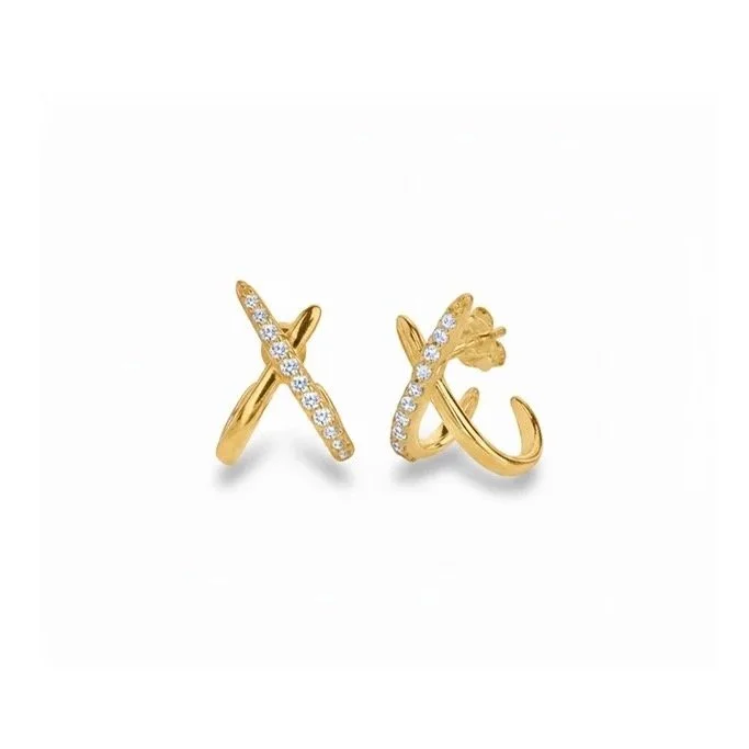 Kiss Earrings with CZ's