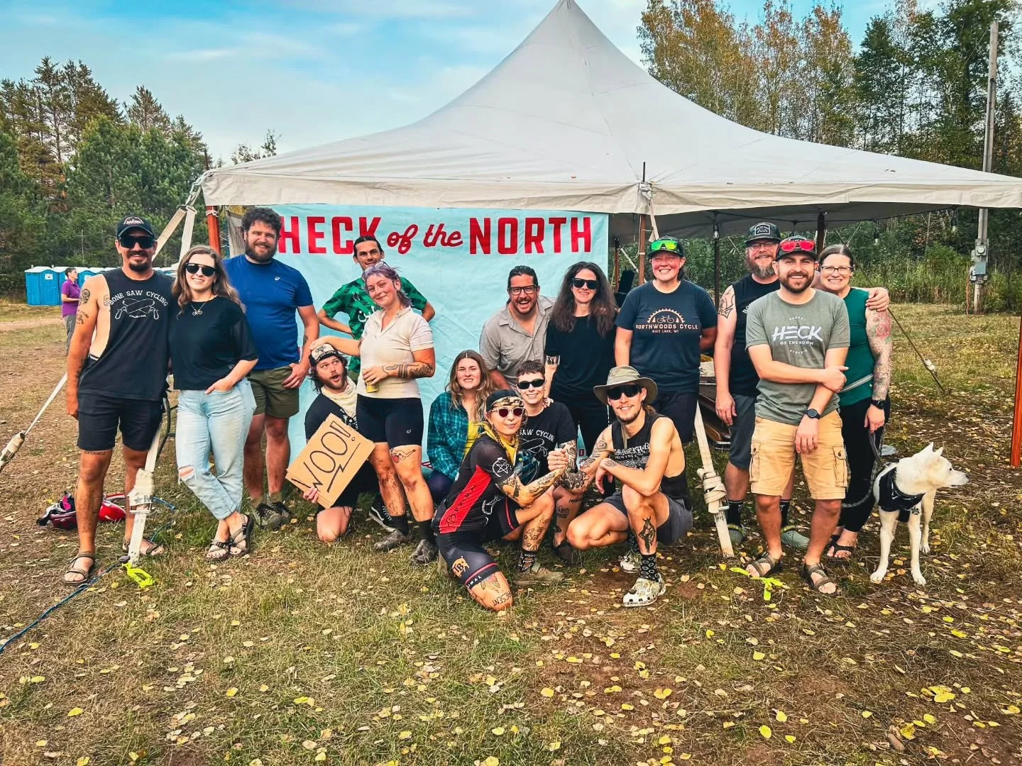 It's Autumn and what better way to spend a beautiful Fall weekend than riding bikes in the woods with your friends! 
Heck of the North is one of Bone Saw's favorite events each year and we always show up in numbers. It's always such a good time and