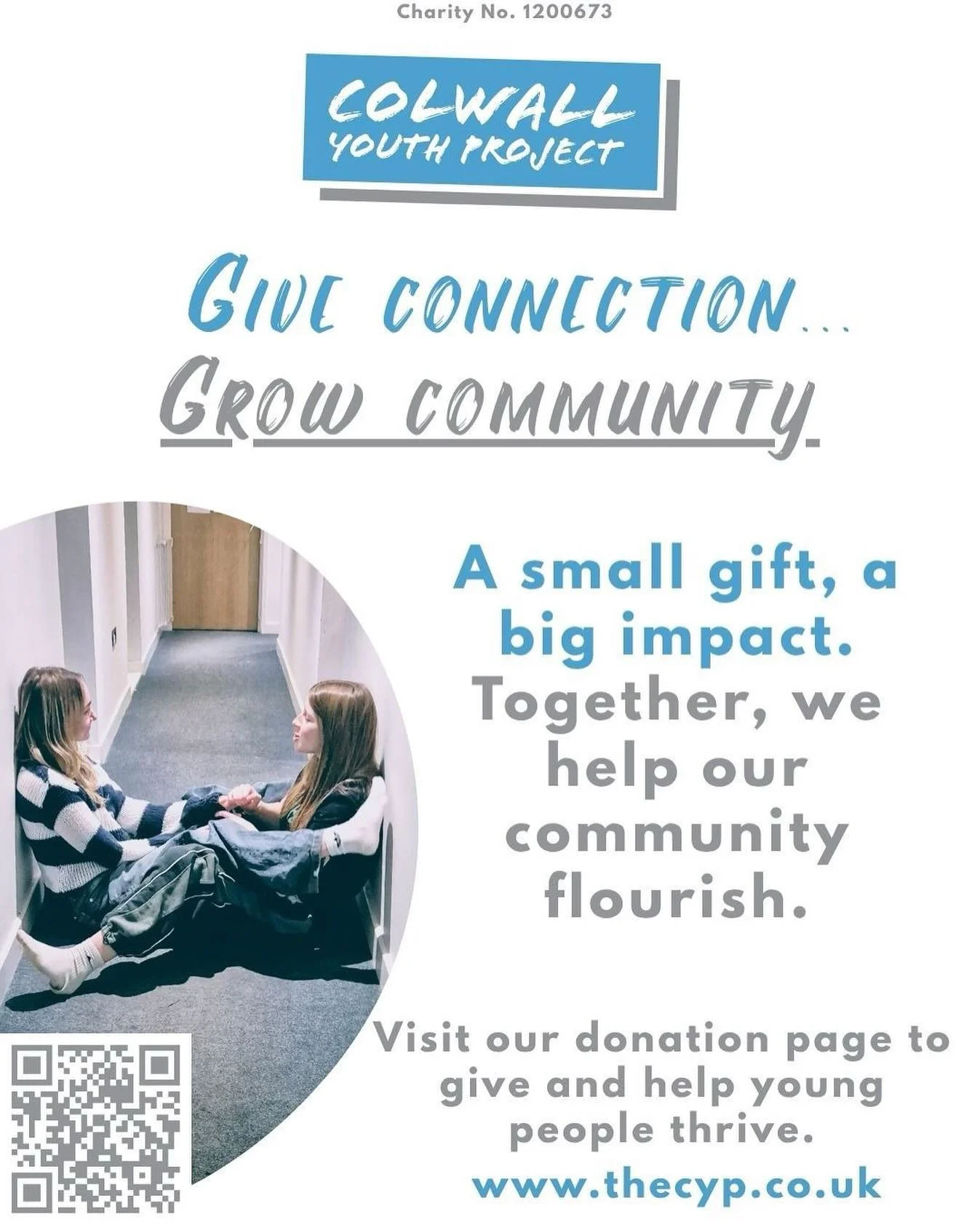 ✨ Our New Donations Page is Live! 💛

Every week, Colwall Youth Project opens its doors to young people who need somewhere safe, a place to talk, laugh, eat, and just be.

Your support makes that possible.
A regular gift, even just &pound;10 a month,