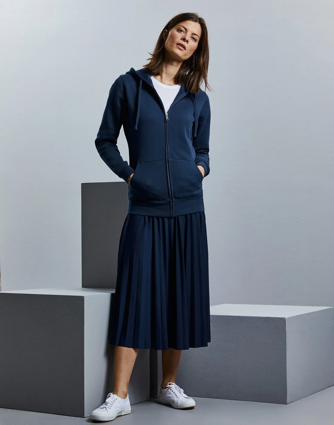 Ladies Authentic Zipped Hood (J266F)