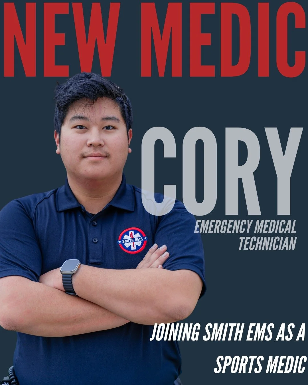 🚨 Welcome to the team, Cory!
We&rsquo;re pumped to have Cory join our sports medical crew. He brings solid EMS experience from his time as a Hospital Corpsman in the U.S. Navy 🇺🇸.

Let&rsquo;s give him a warm welcome in the comments! 👏🔥