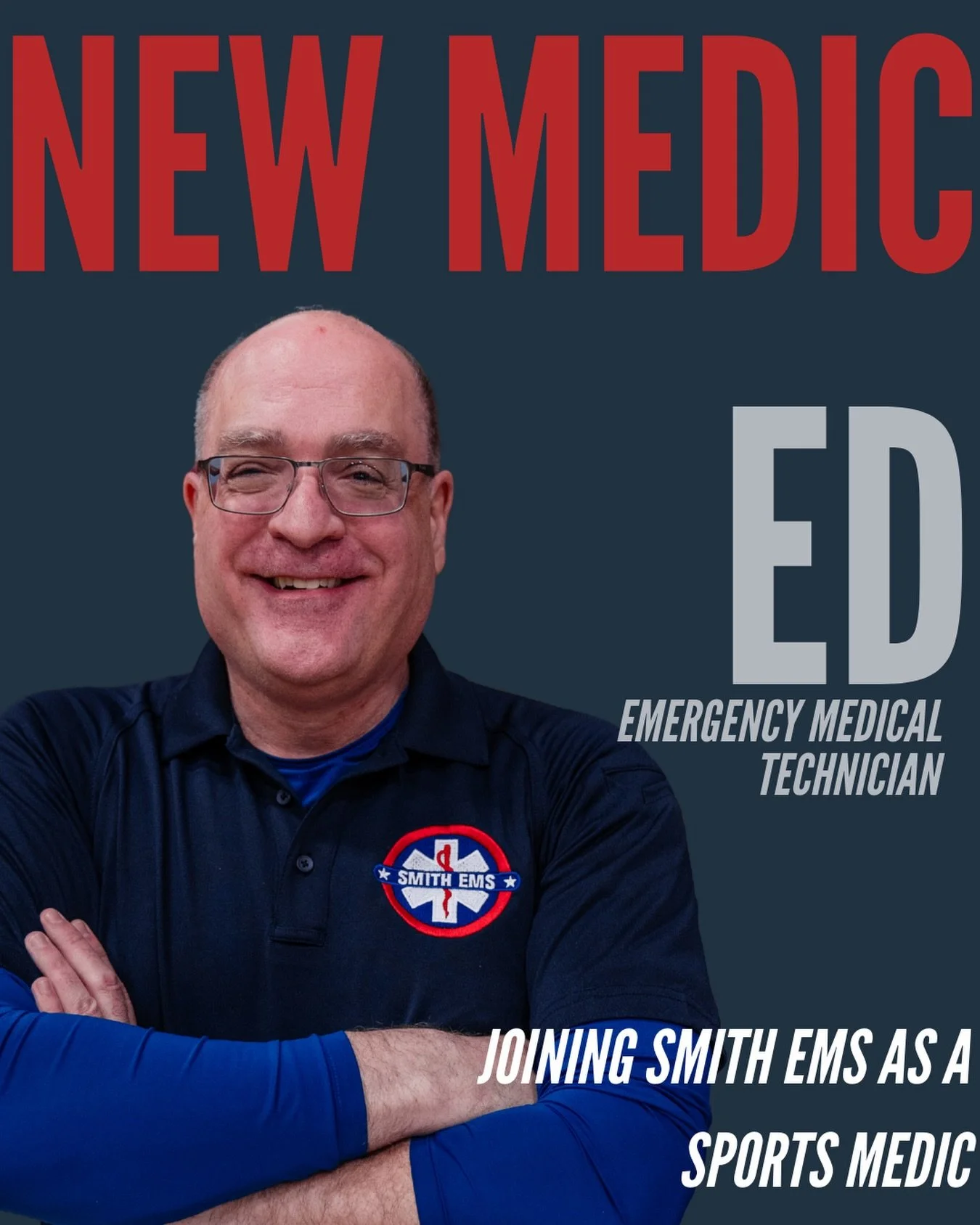 Welcome to the team, Ed! 👏

We&rsquo;re excited to have Ed join Smith EMS. He brings over 250 patient contacts, strong standby experience, and a calm, analytical approach on scene.&nbsp;&nbsp;

Ed has completed 12 marathons, 50 half-marathons, and m