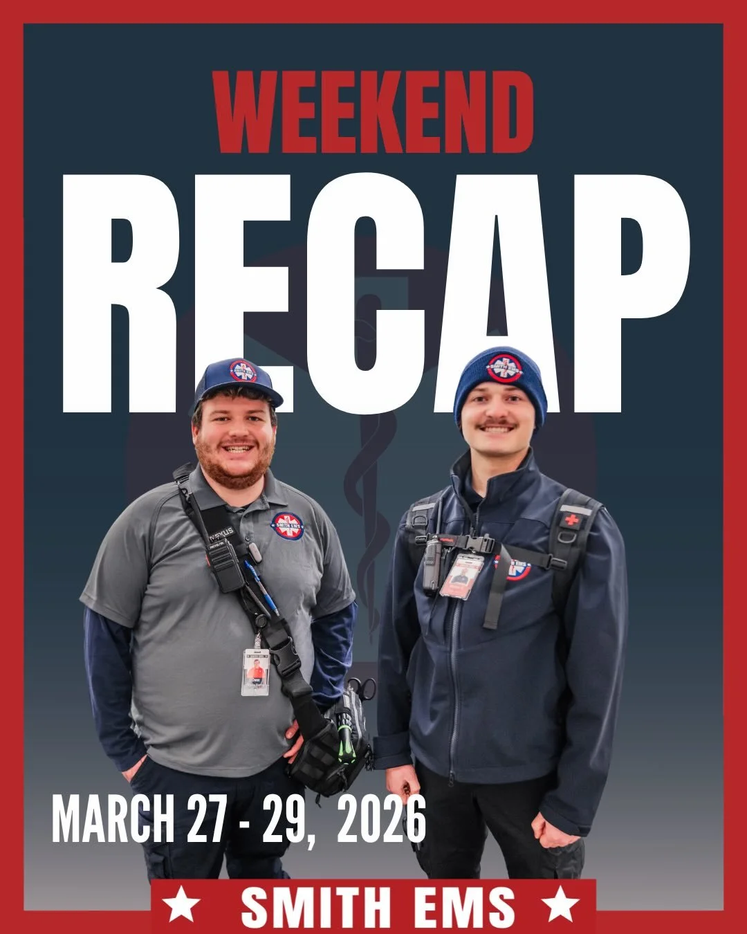 Full weekend across multiple venues north of the metro! 🏒🤼&zwj;♂️

From March 27&ndash;29, Smith EMS supported hockey at Blaine Super Rink and Fogerty Arena, along with Jiu Jitsu at the Isanti Grappling Club. Our team stayed active throughout&mdash