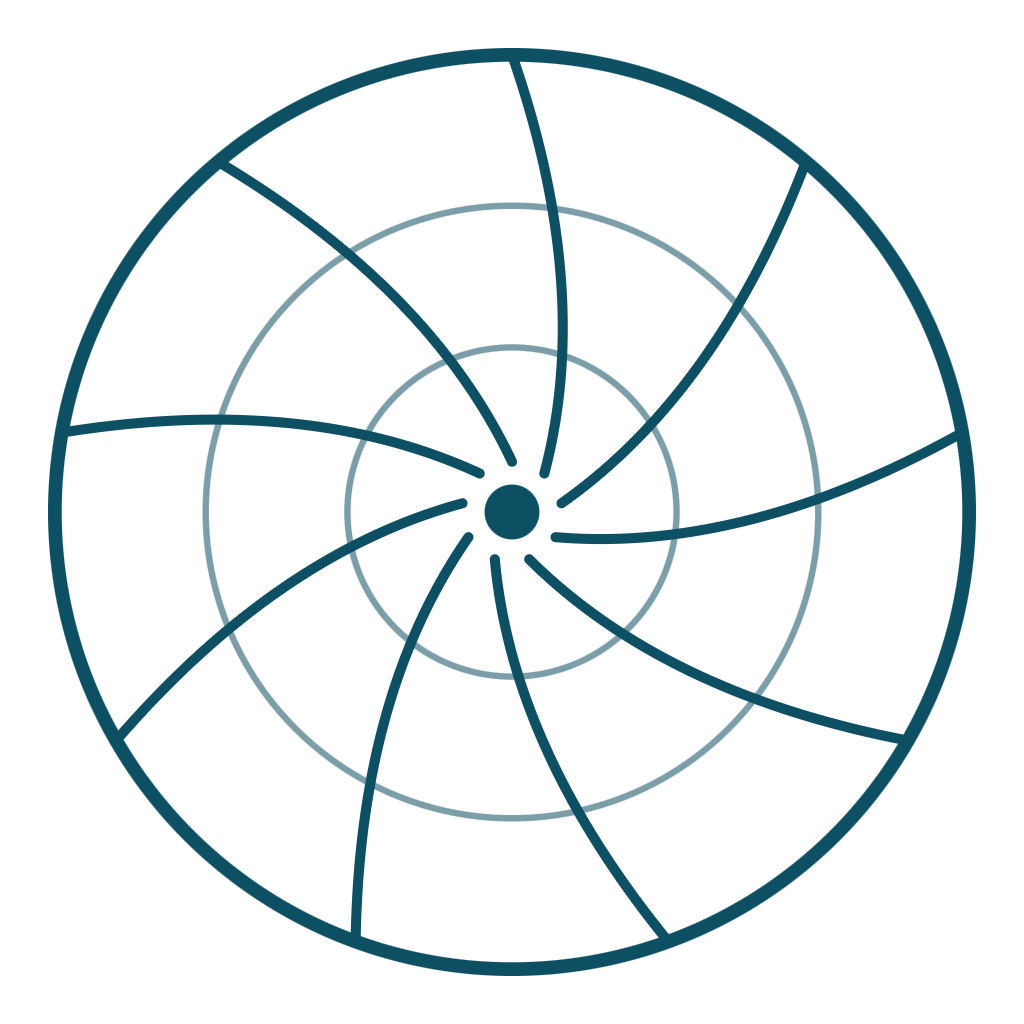 Radar chart with multiple data points radiating outward in a circular grid.