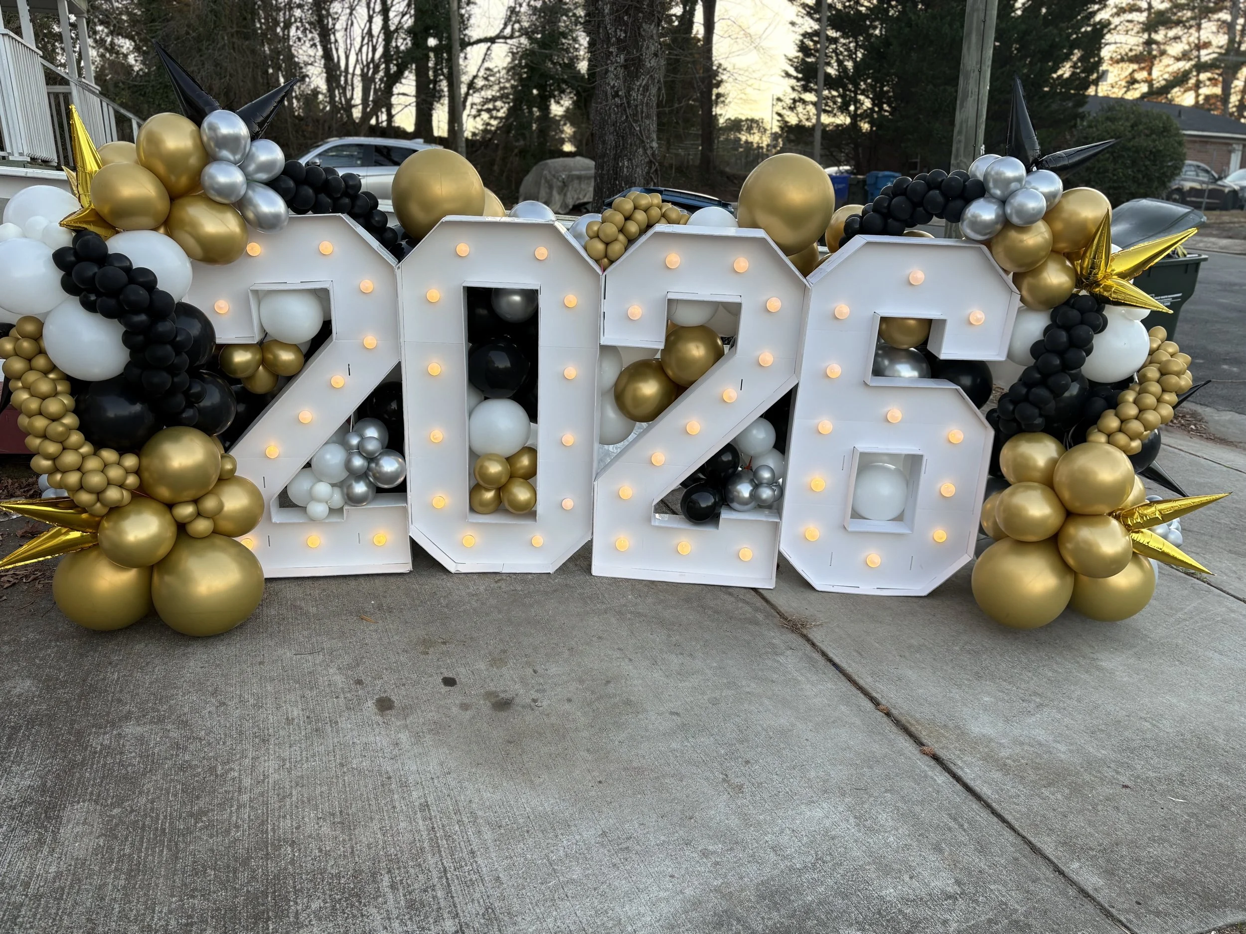 New Years Marquee Numbers 
