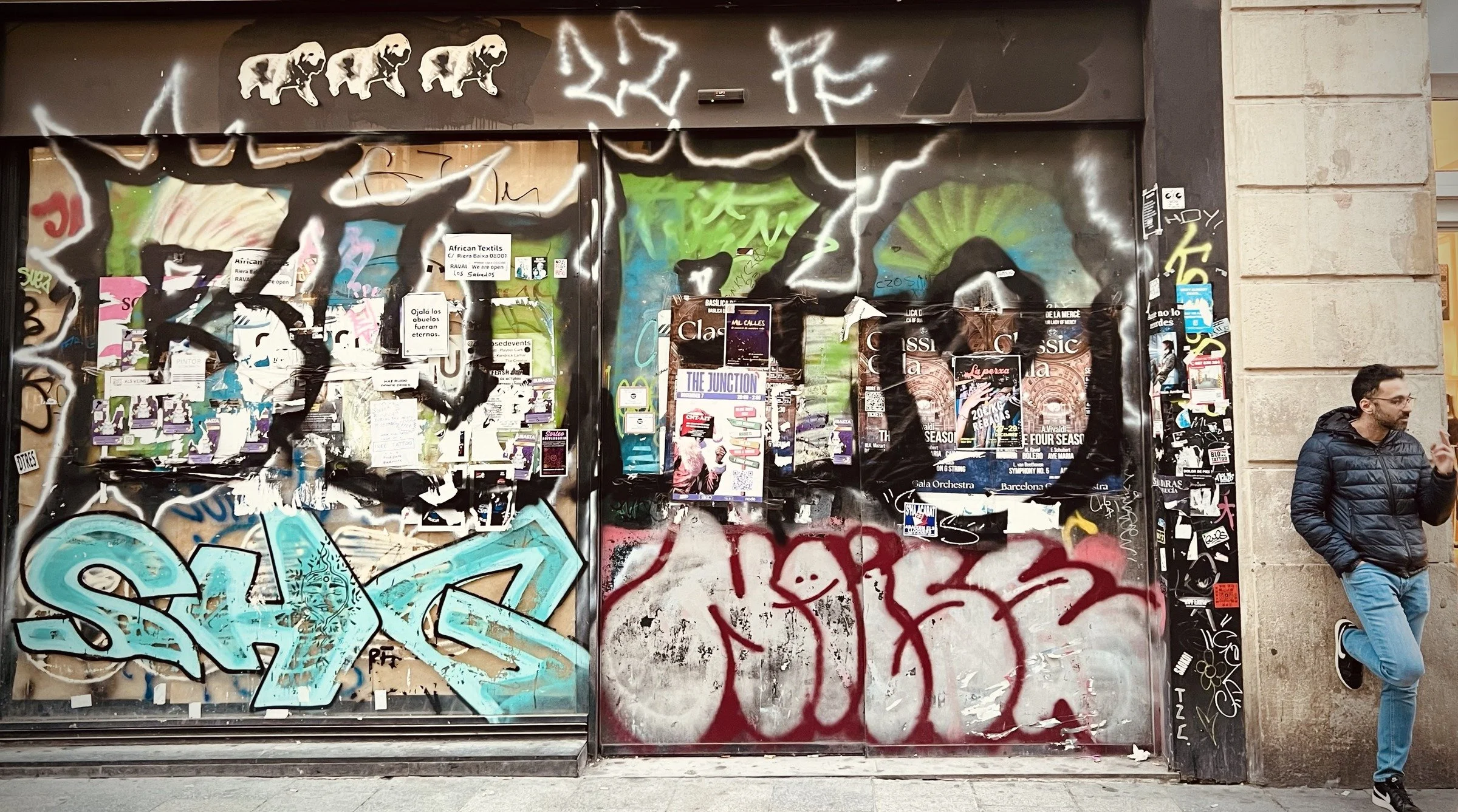 Pause Beside Graffiti
