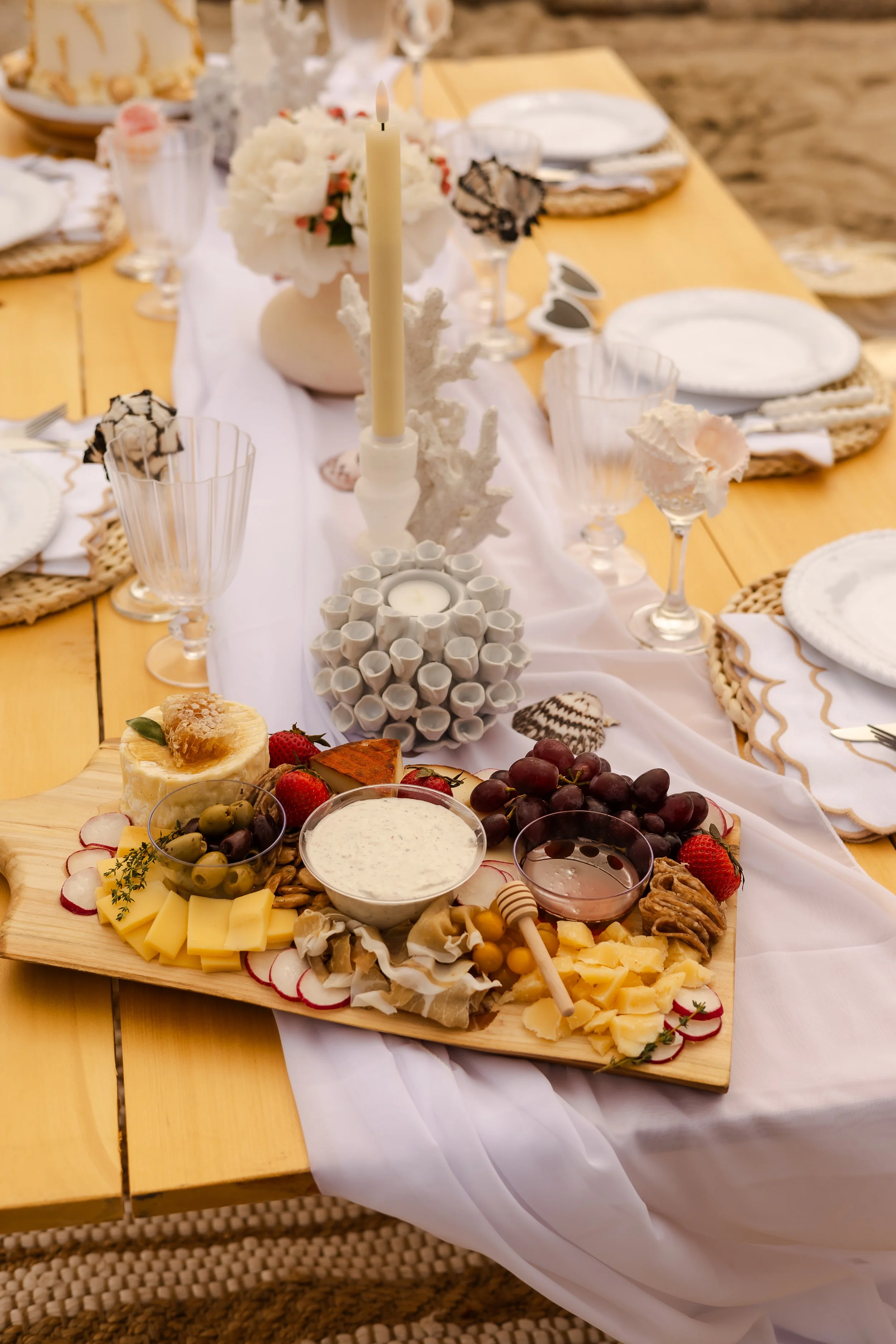 Beach bachelorette party setups