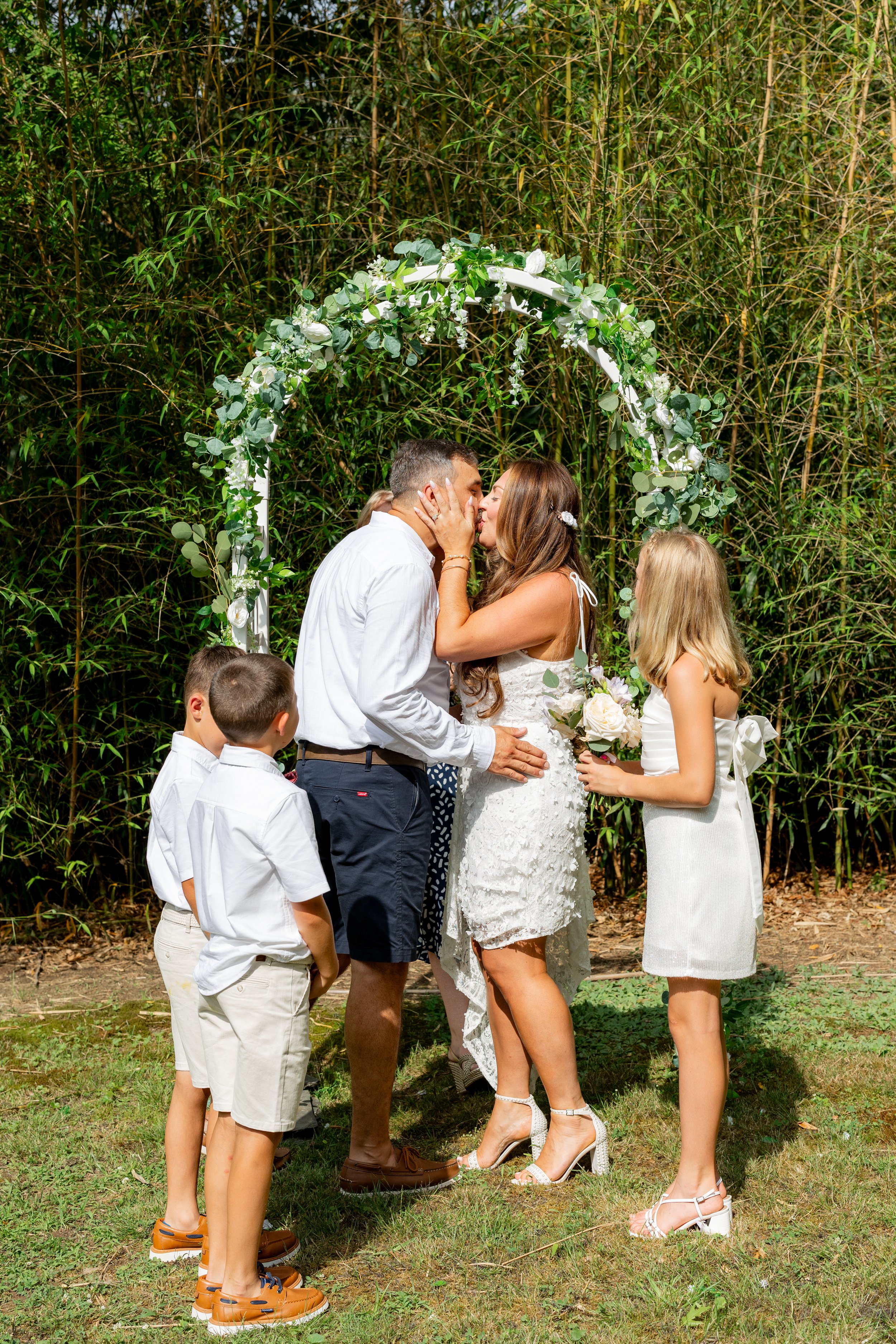Elegant wedding reception design with soft neutral florals and candlelight