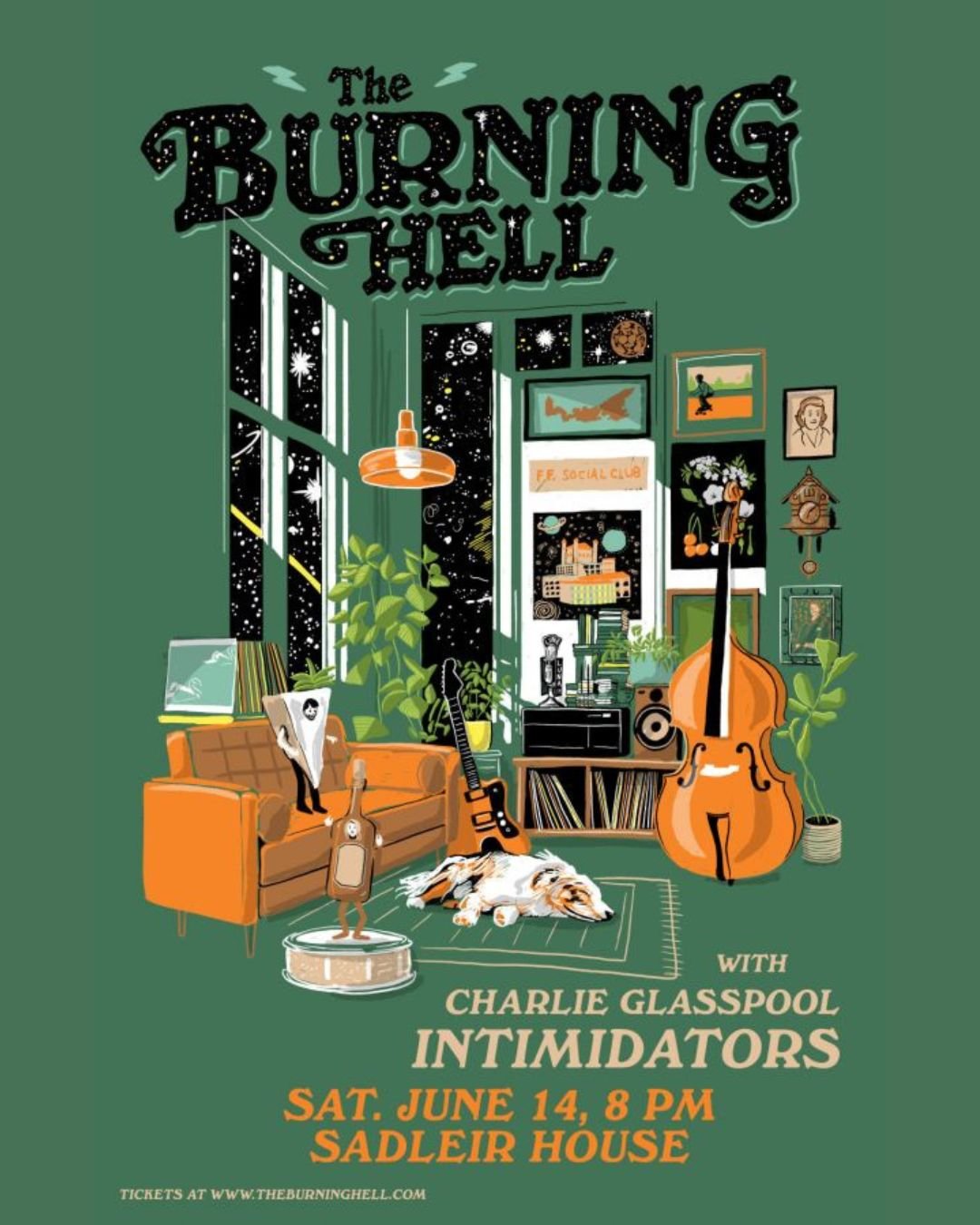 The Burning Hell is the ongoing musical project of songwriter Mathias Kom and multi-instrumentalist Ariel Sharratt, often including additional comrades and collaborators. Their densely populated genre-shifting songs are packed with an abundance of li