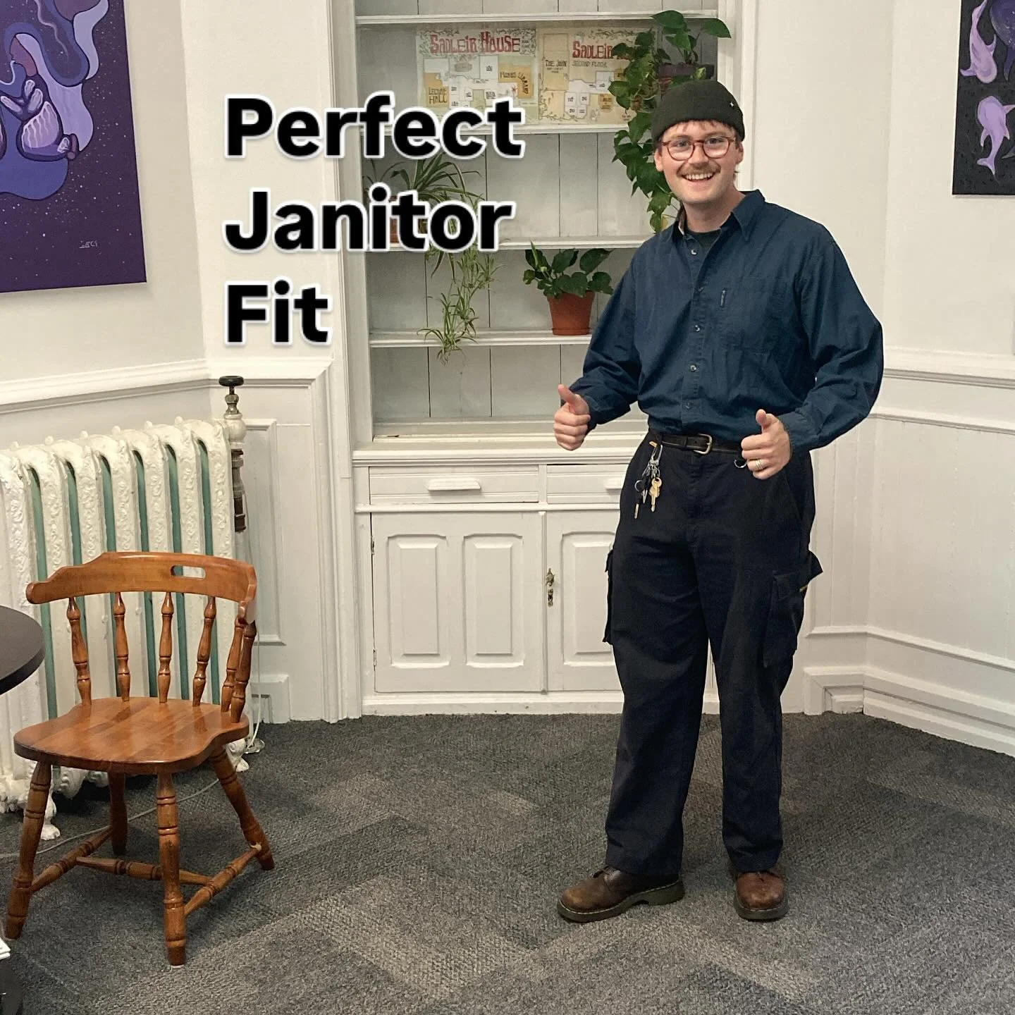 Bonus points to House Warden Samuel for dressing for success. This big old house is taken care of in large part by the young adults for whom we exist to serve. We hire in September every year. If you&rsquo;re curious ask the Warden on duty what it&rs