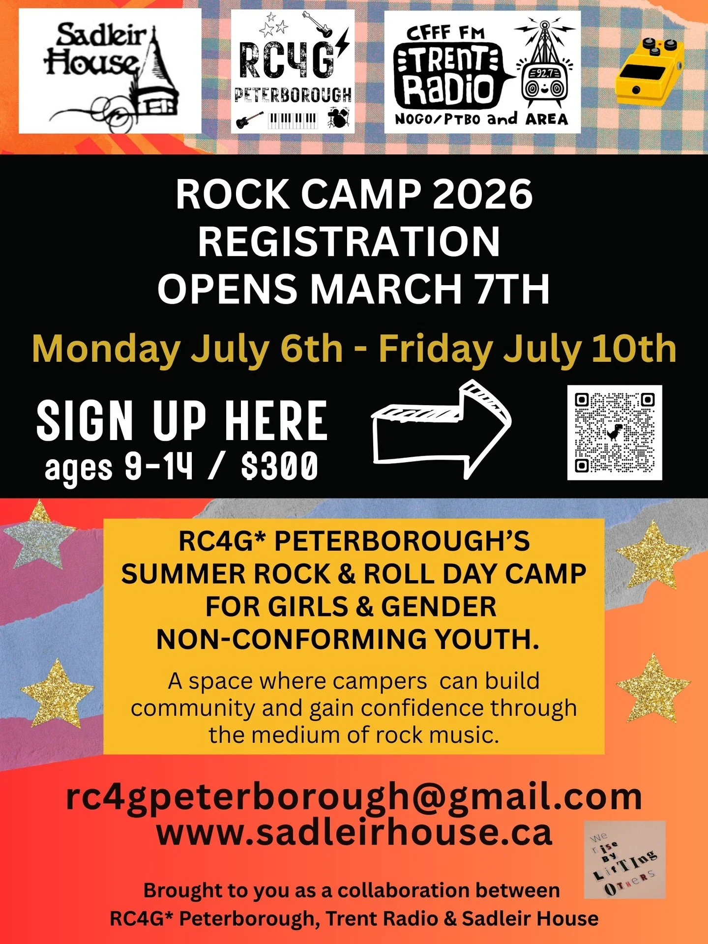 RC4G* Open House &amp; Summer 2026 Rock &amp; Roll Camp Registration Opens on Saturday March 7th!
RC4G* Peterborough is a community group committed to creating inclusive spaces for girls &amp; gender non-conforming youth to experience and explore roc