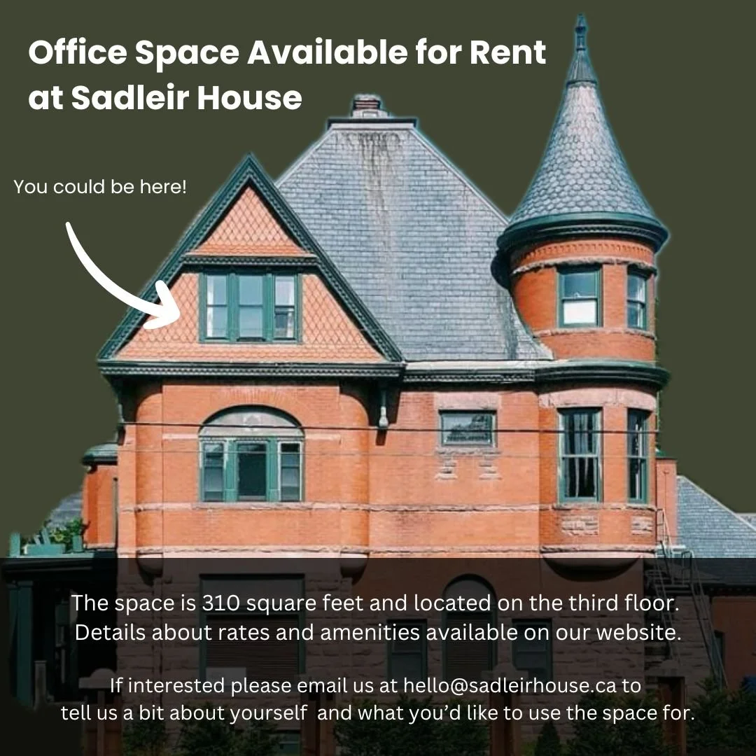 *Update: the space is no longer available thank you to everyone who reached out!

Office Space Available for Rent
at Sadleir House

The space is 310 square feet and located on the third floor.
Details about rates and amenities available on our websit