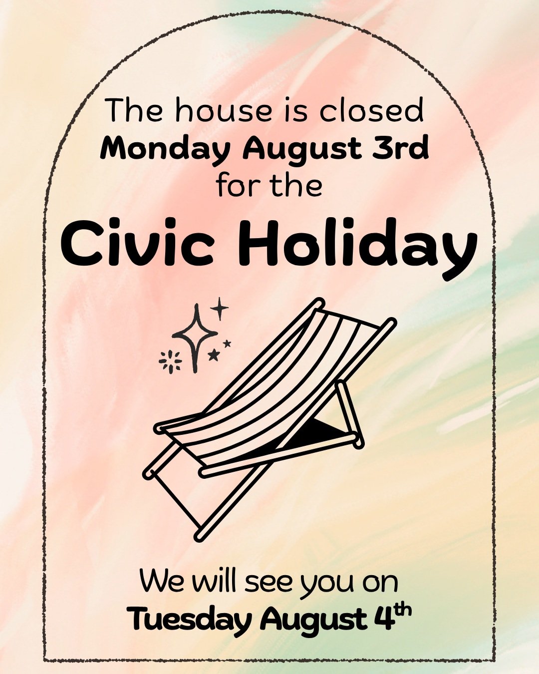 Sadleir House will be closed Monday August 3rd for Civic Holiday and will reopen Tuesday August 4th for regular summer hours. 

Enjoy your holiday! Be Civic!