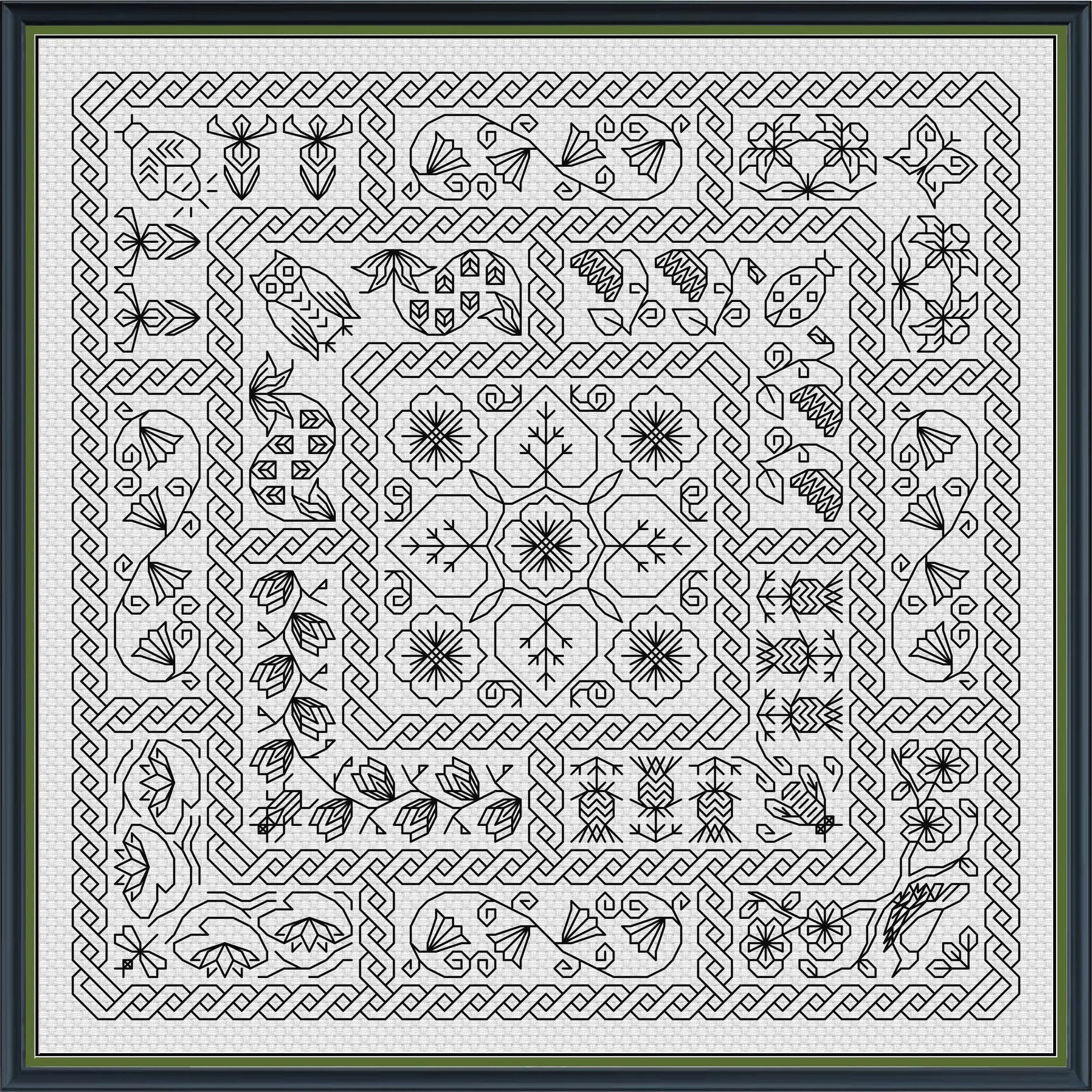 Floral Sampler Framed Black.JPG