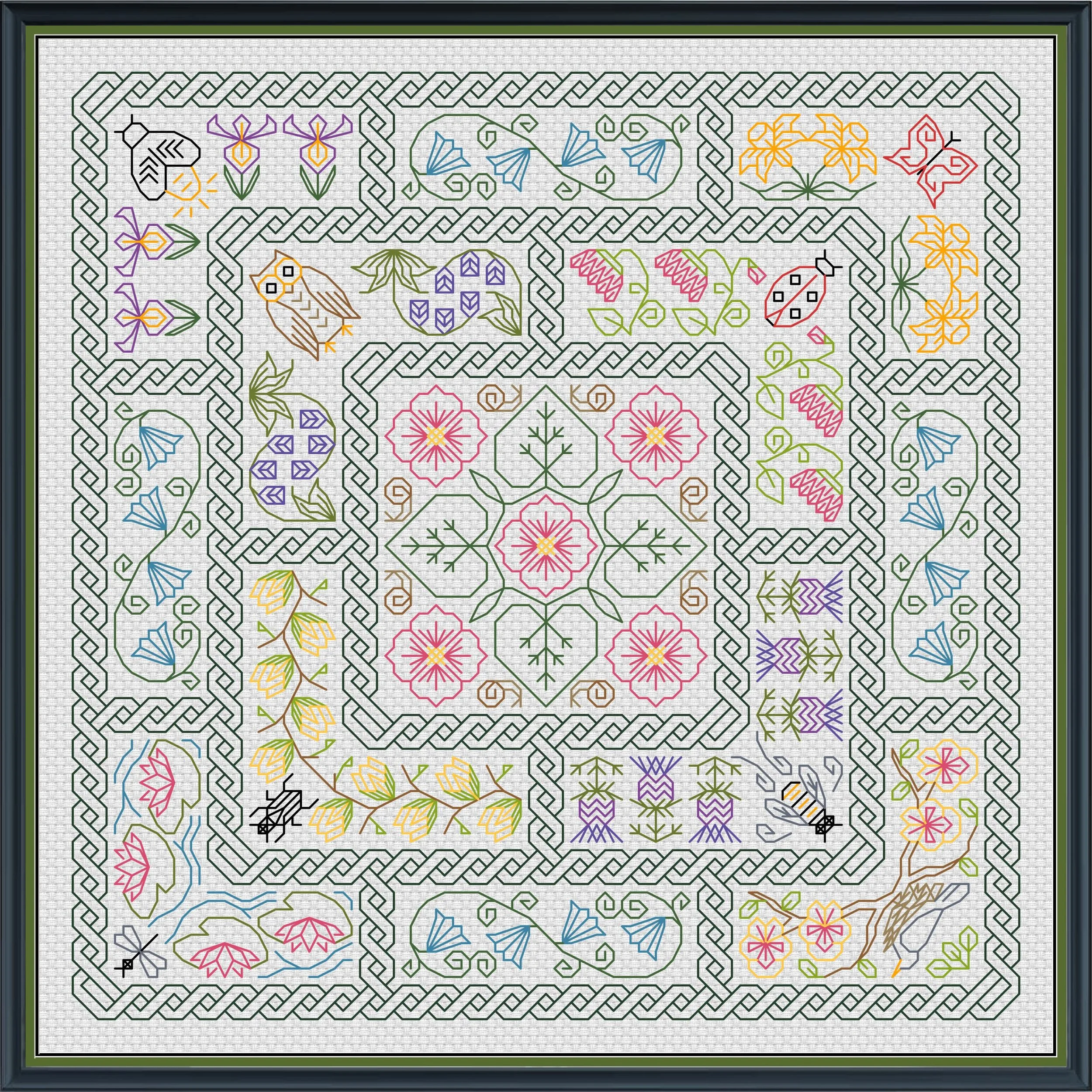 Floral Sampler Framed Coloured.JPG