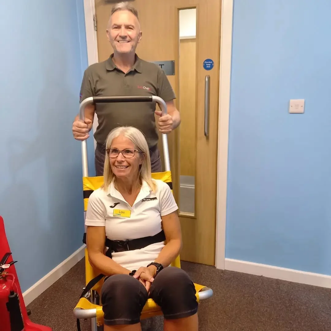 Had a lovely day working at Atrium Health in Coventry yesterday carrying out EvacChair Operator training for their staff. If you would like your staff trained or your chairs servicing please call Paul on 07412 394622.#evac #evacuation #Training #Cove