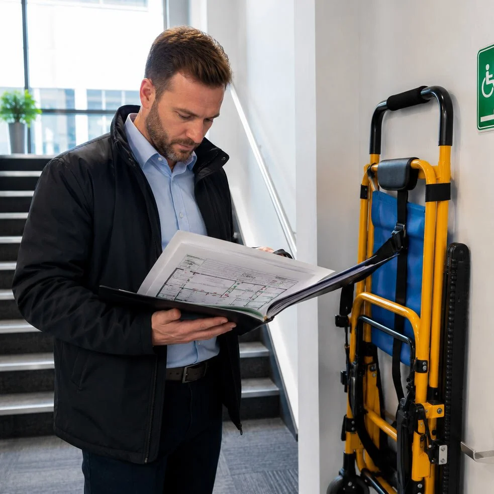 Do you legally need an evacuation chair?
The answer isn't automatically yes.

If you're responsible for fire safety in a workplace or commercial building, it's important to understand what the law actually requires, and how an evacuation chair may fi