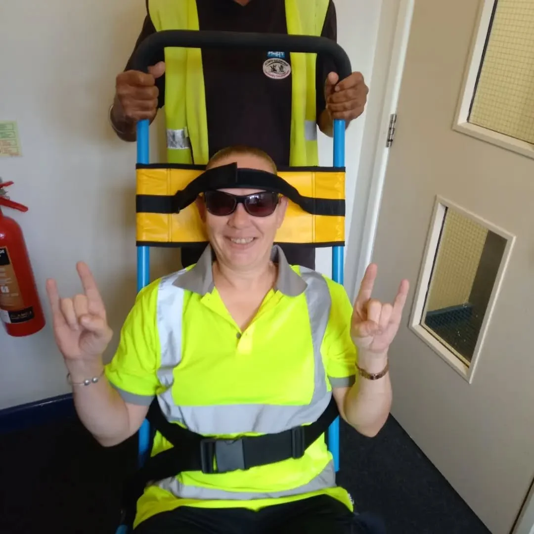 Another fun day carrying out EvacChair Operator training in Wolverhampton . If you would like your staff trained, your chairs servicing or just some advice please call Paul on 07412 394622.#EvacChair #evacuation #evac##training #servicing .