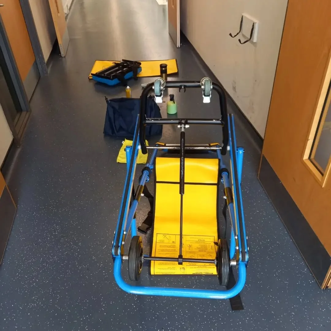 Working in Sutton Coldfield yesterday servicing the Evacuation chairs for Plantsbrook school. If you would like your chairs servicing or your staff trained please call Paul on 07412 394622.#Sutton Coldfield #Servicing #Training #Solihull #evac