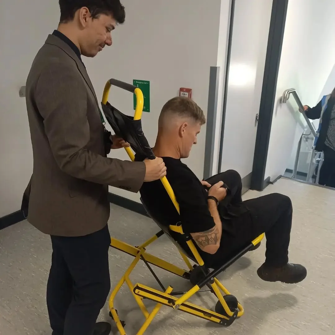 Back to back training courses in Shrewsbury today for Belvidere School,training members of their staff and servicing their evac chairs.if you would like me to service your chairs and train your staff please call me on 07412 394622. #evac#EvacChair #e