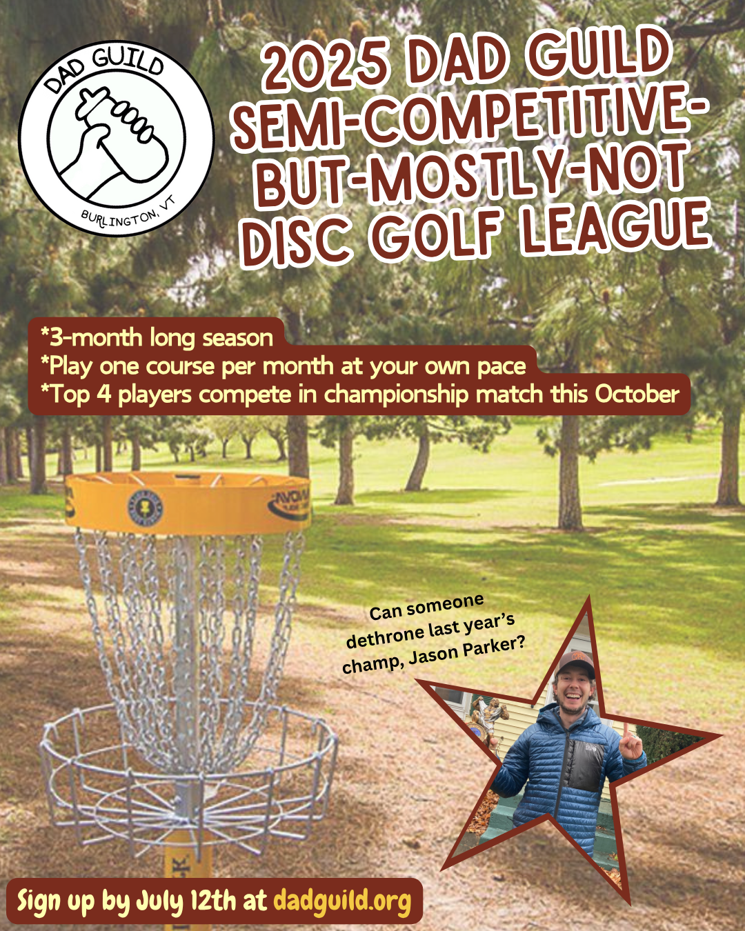 Dad Disc Golf League - Burlington