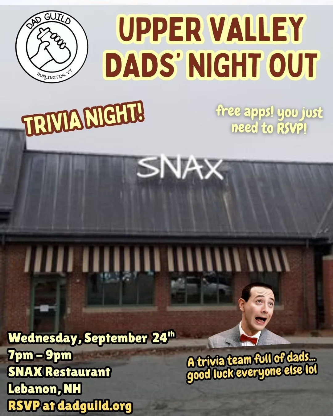 Upper Valley Dads' Night Out - Trivia Night!