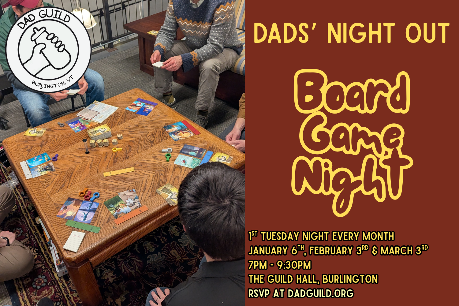 Dads Night Out: Board Games at the Guild Hall