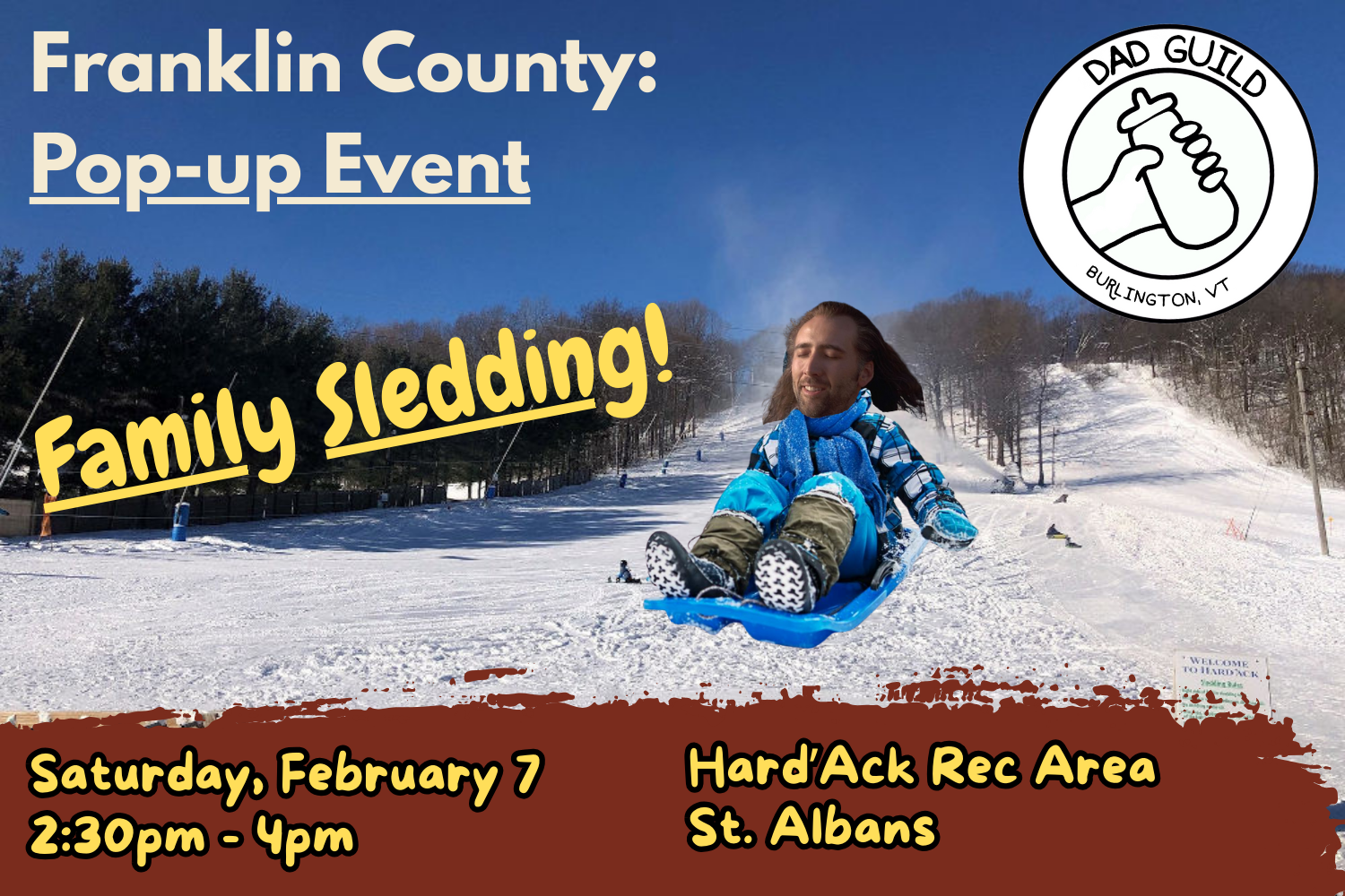 FRANKLIN: Pop-up Family Sledding