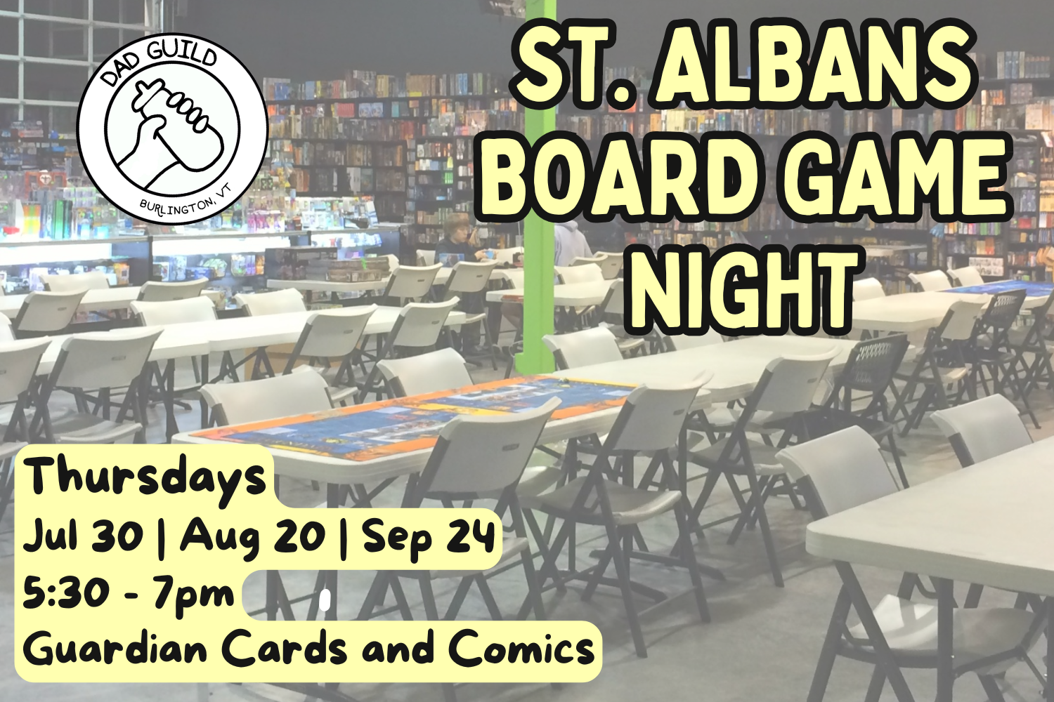 FRANKLIN: Board Game Night at Guardian Cards and Comics
