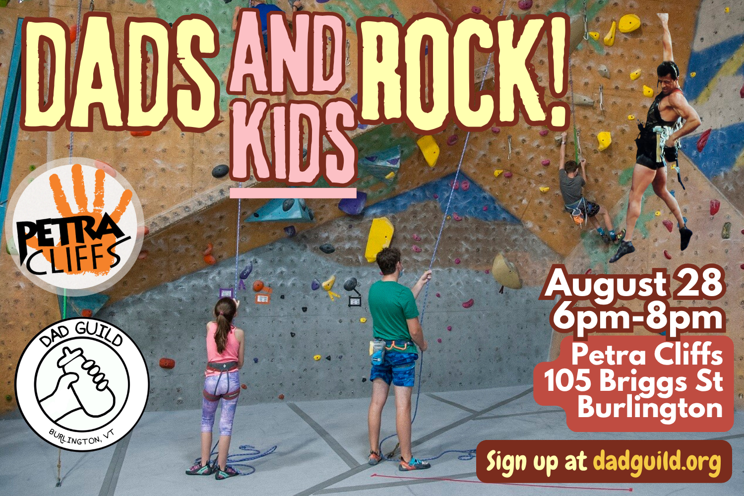 Dads &amp; KIDS Rock! (climbing)