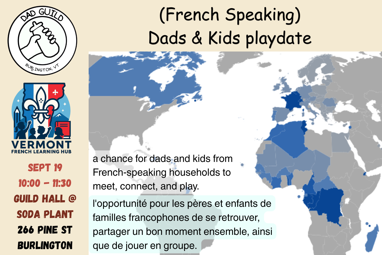 (French speaking) Dads & Kids playdate