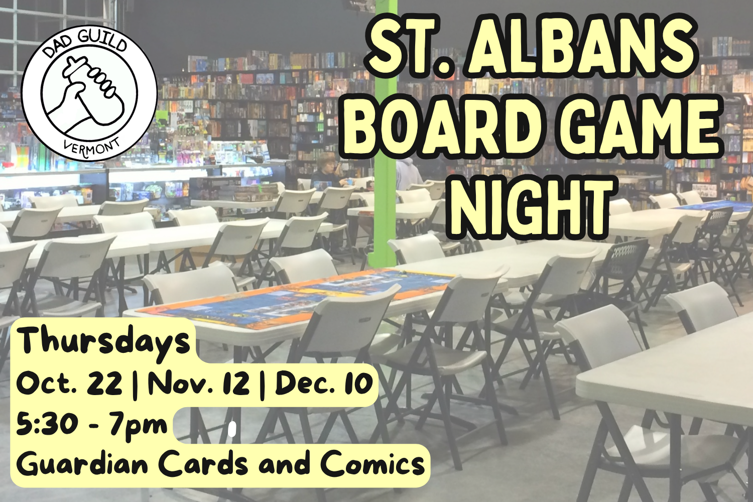 FRANKLIN: Board Game Night at Guardian Cards and Comics