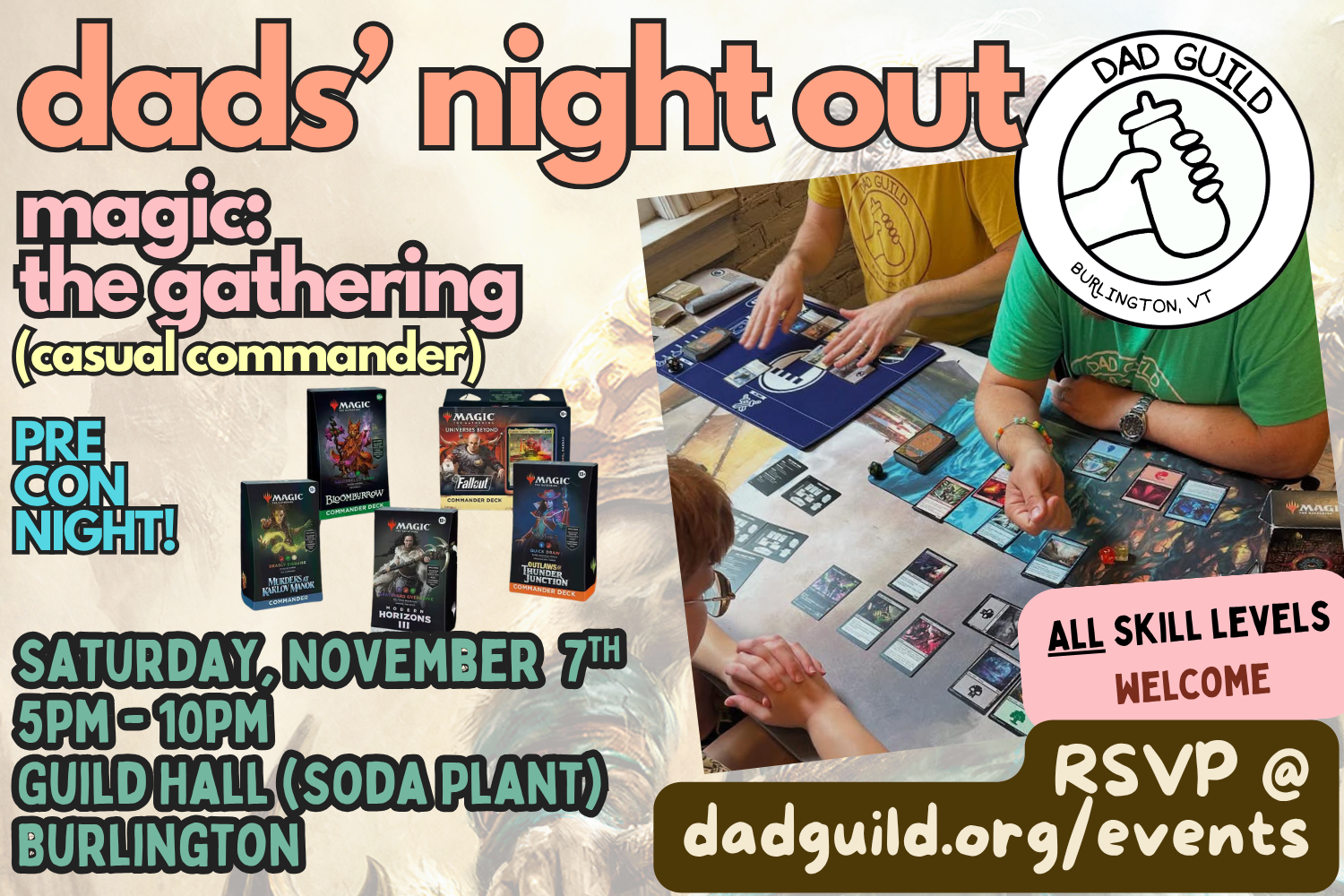 Dads Night Out: Magic: The Gathering @ the Guild Hall