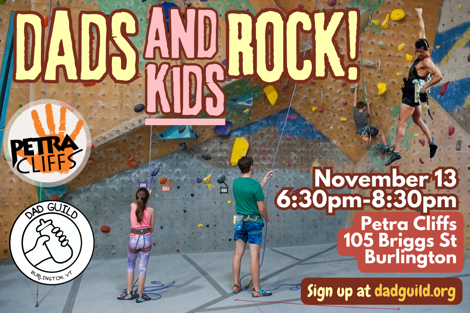 Dads &amp; KIDS Rock! (climbing)
