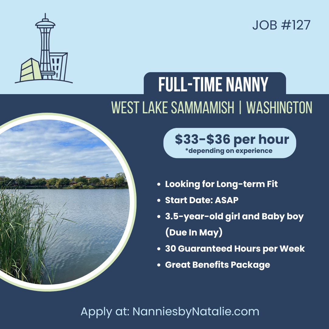 Full Time Nanny Seattle, Job In Seattle, Job in Bellevue Nanny Job near me