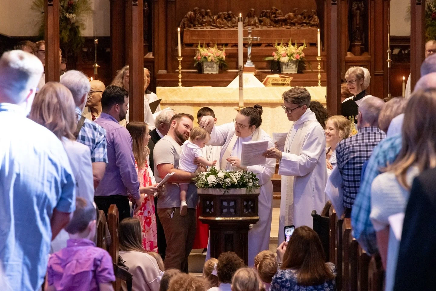 Yesterday was a joyous day welcoming 6 new members into the Body of Christ through the grace of Baptism! Thanks be to God! 🤍
...
Heavenly Father, we thank you that by water and the Holy Spirit you have bestowed upon these your servants the forgivene