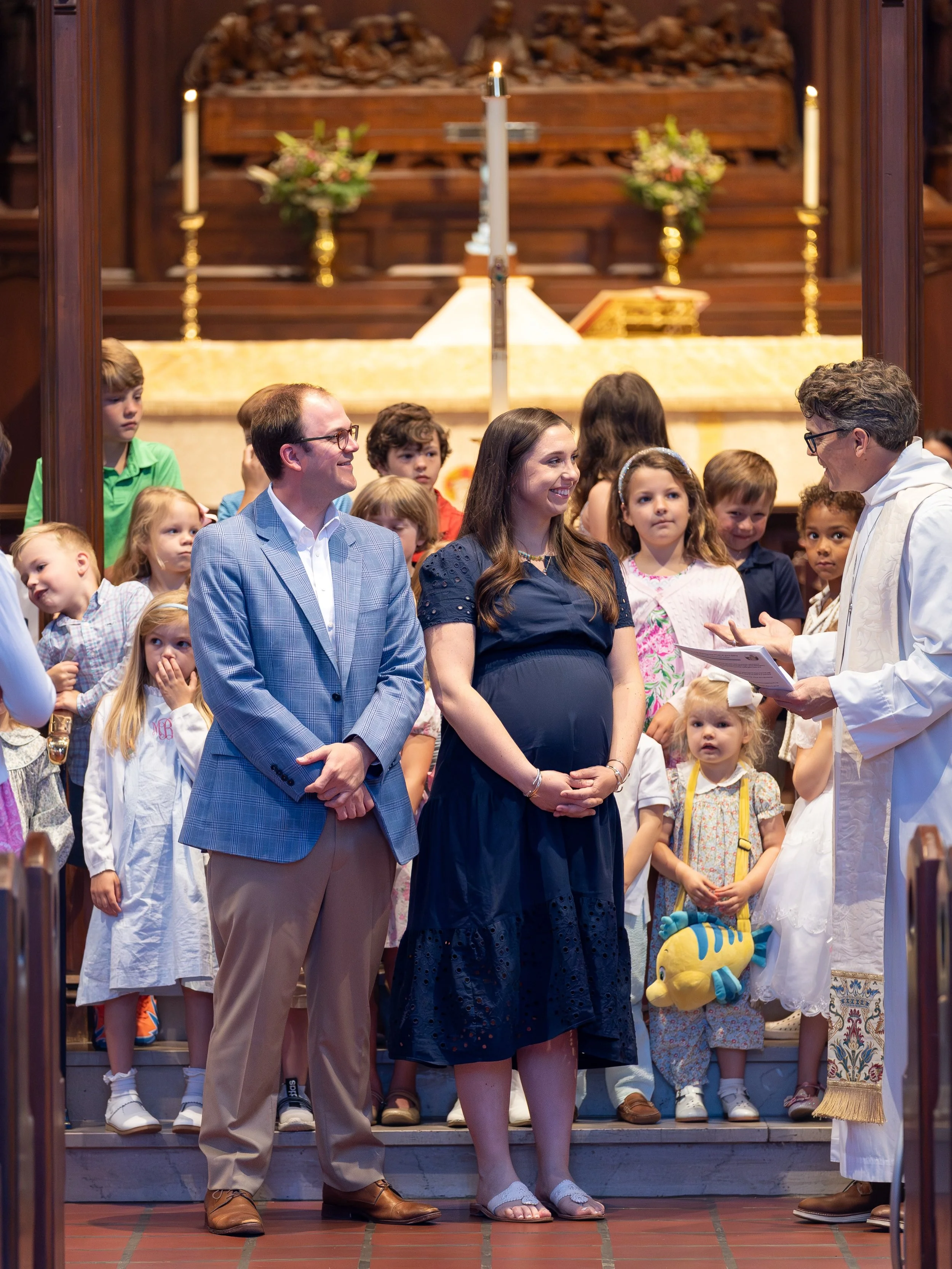 We give thanks for the Snowden Family. We pray for them as they enter this next season of their lives. Bless them with the courage and faith of Mary, always listening to your will and trusting in your loving care as they prepare to bring new life int