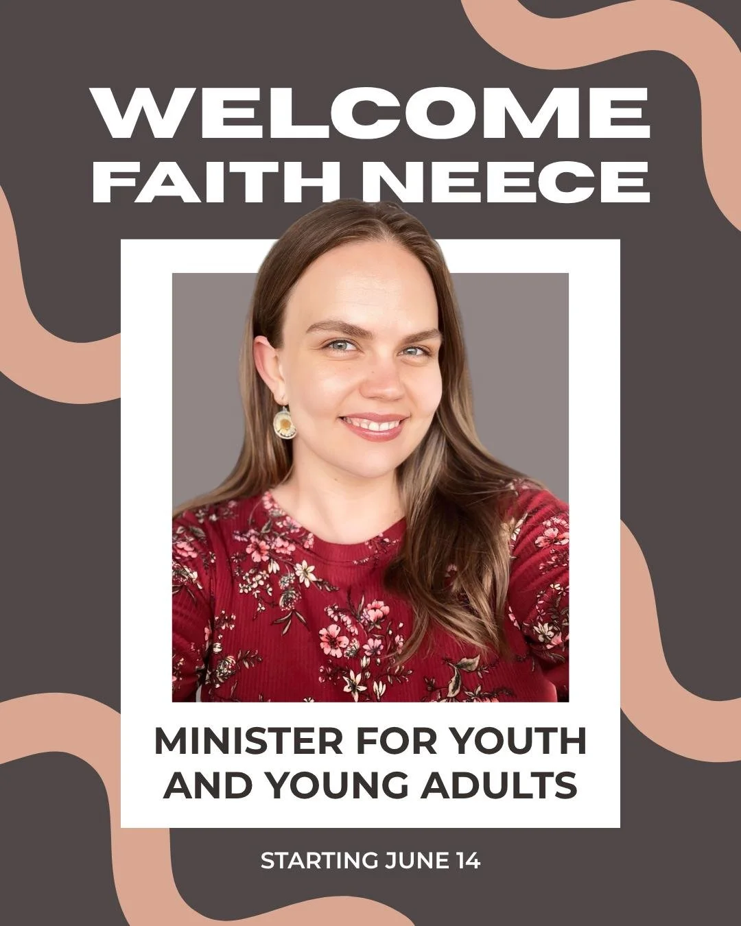 Join us in welcoming our new Youth and Young Adults Minister, Faith Neece! Faith Neece will begin her work among us on Sunday, June 14th. Faith is a warm, loving, passionate follower of Jesus who will help build on the great foundation that Zac has c