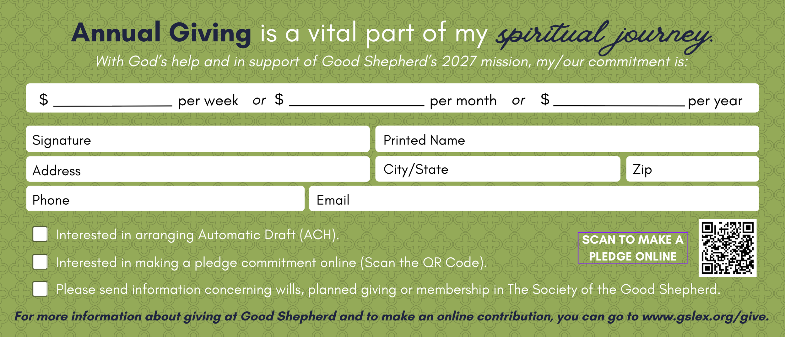 2027 Pledge Card