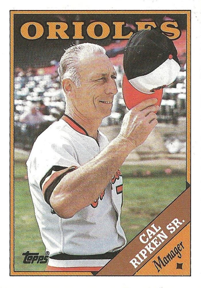 1988 Topps Baseball #444 Cal Ripken Sr. Error