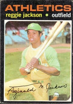 1971 Topps baseball #20 Reggie Jackson